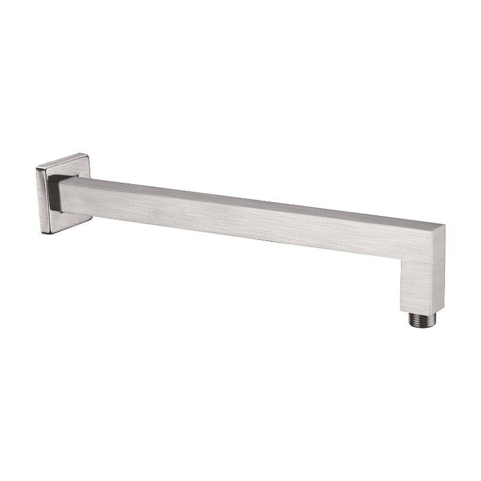 Nero | Square Brushed Nickel Shower Arm - Acqua Bathrooms