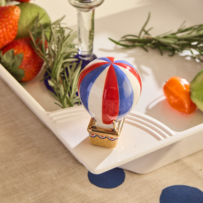 Hot Air Balloon - Red, White & Blue