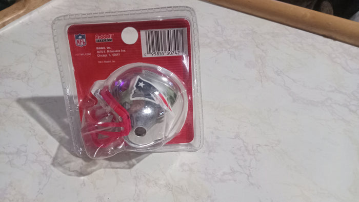New England Patriots NFL Color Chrome Helmet Riddell Mini Helmet