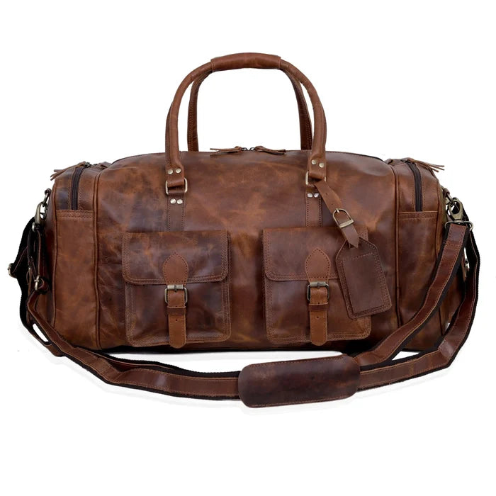 New Jersey Leather Duffel Bag - Tan