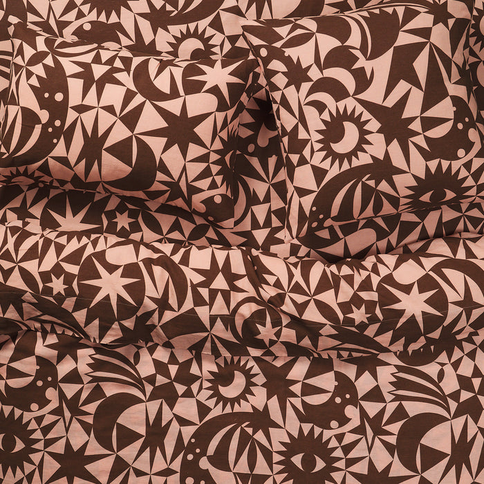 Nora Linen Sheets - Carnelian Fitted Sheet / Cot