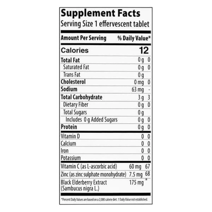 Nutriplus Sambucus Effervescent Tablets | Tess Marketplace