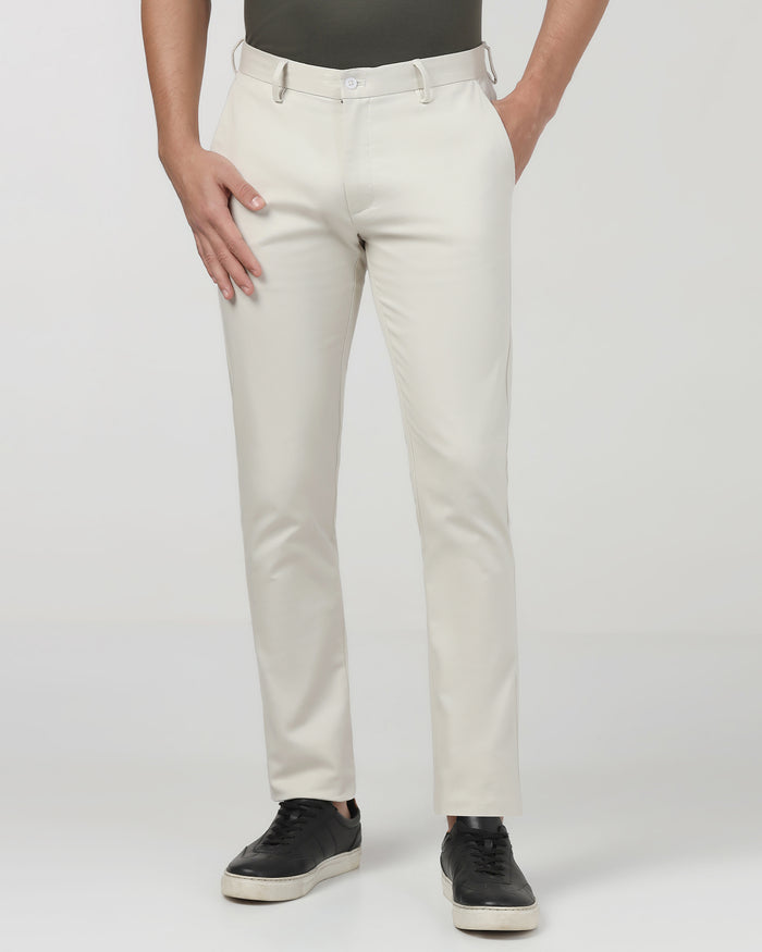 Off White Textured Khakis - Ibis