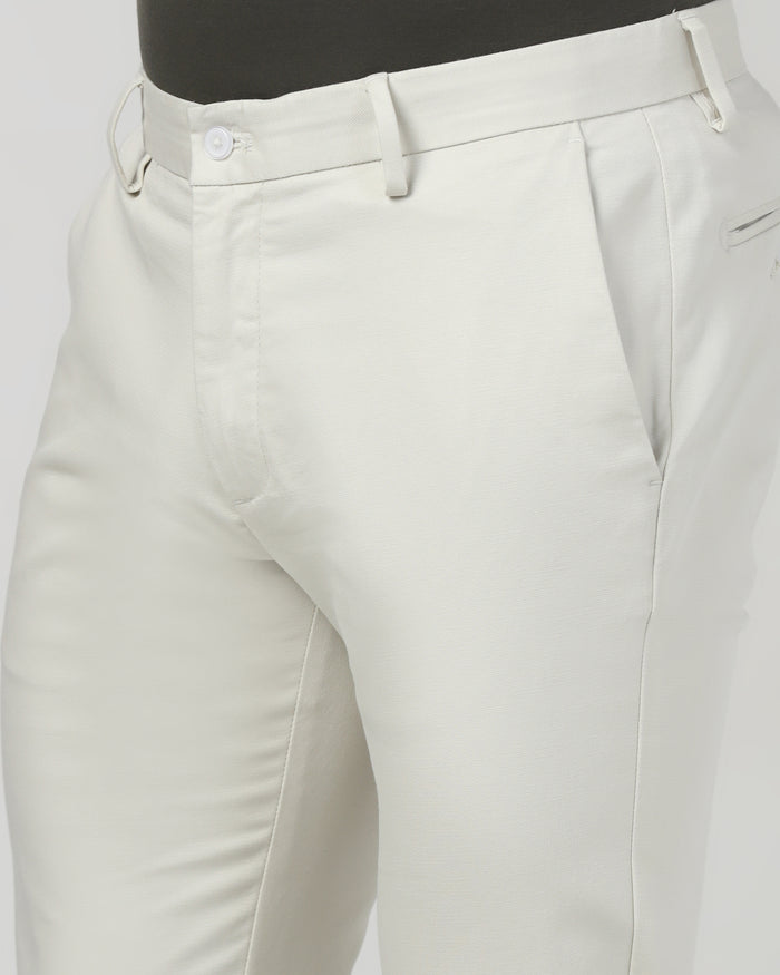 Off White Textured Khakis - Ibis