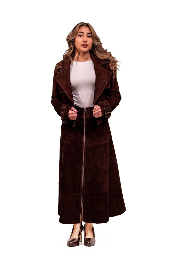 Olivia Short Nubuck Trench