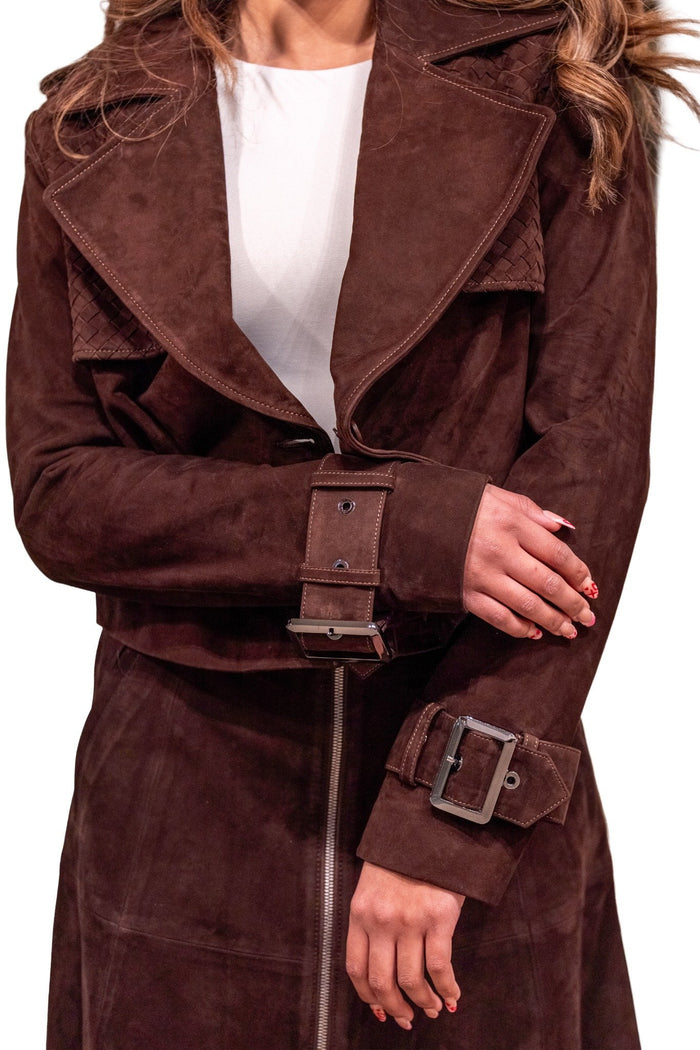 Olivia Short Nubuck Trench