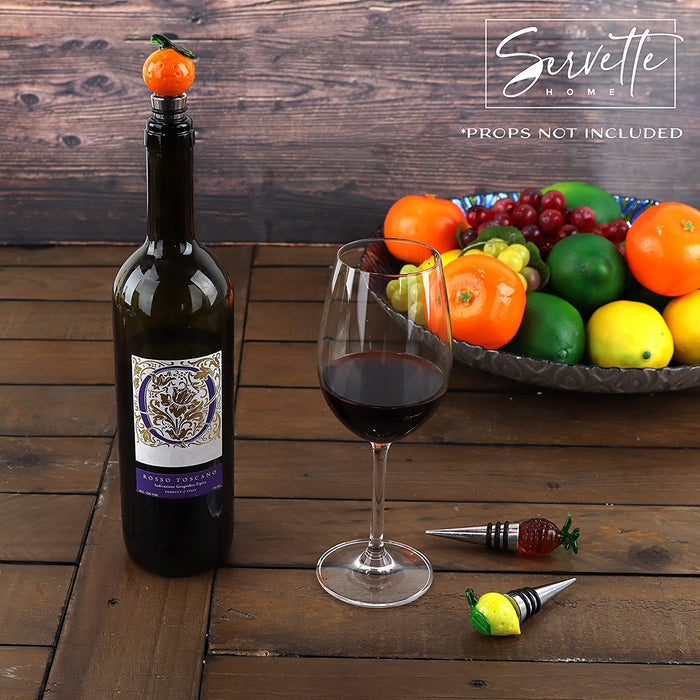 Orange Glass Wine Stopper