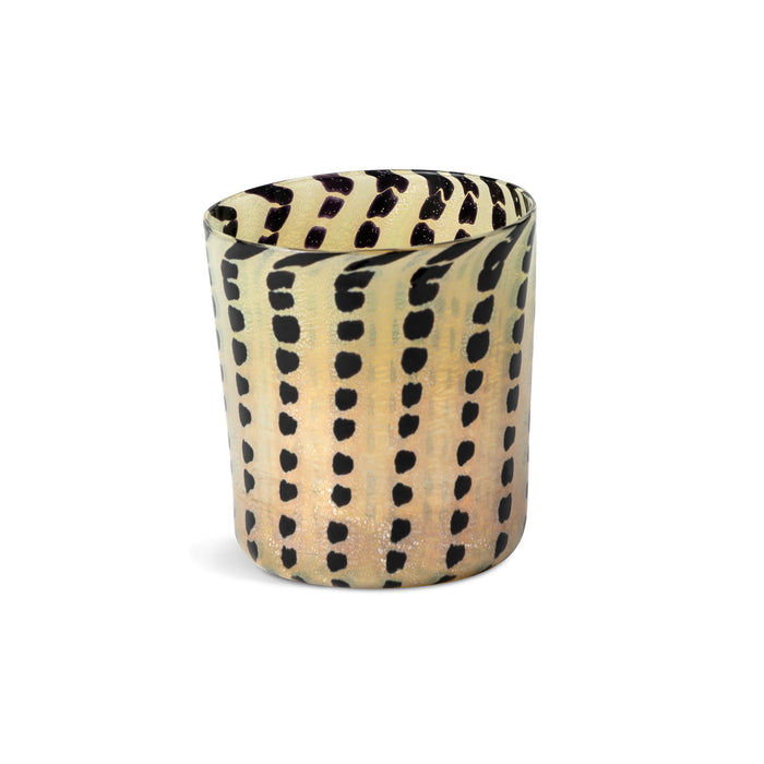 Orsini Elegant Murano Glass Tumbler, Gold & Black Eleish Van Breems Home