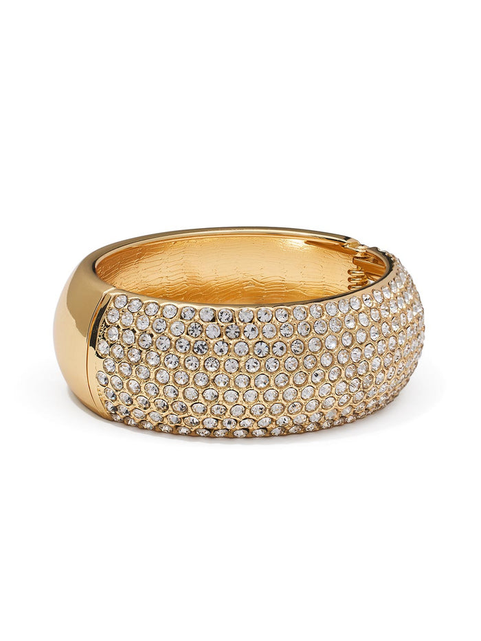 Oversized Gem Hinge Cuff Bracelet