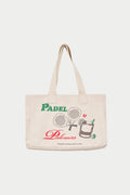 PADEL & PALOMAS LARGE TOTE BAG - OFF WHITE