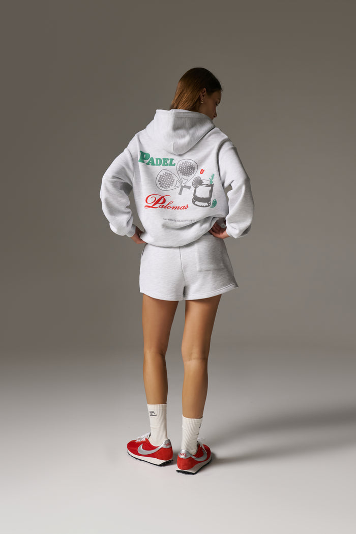 PADEL & PALOMAS OVERSIZED HOODIE - GREY MARL