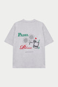 PADEL & PALOMAS T-SHIRT - GREY MARL