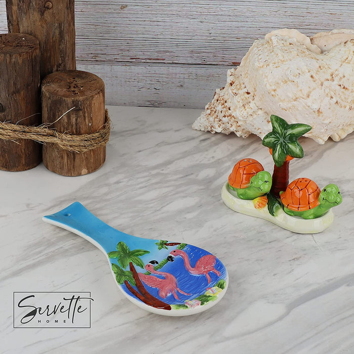 Palm Tree &  Flamingo Spoon Rest