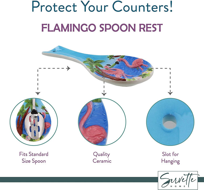 Palm Tree &  Flamingo Spoon Rest