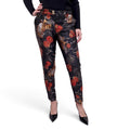 P.A.R.O.S.H. BLACK TIGER BROCADE TROUSERS - SIZE M
