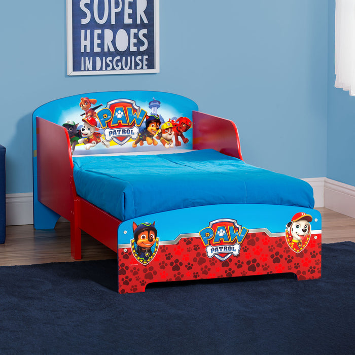 BB86989PW paw patrol wood bed hangtag