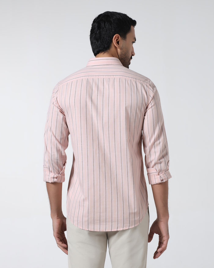 Peach Stripe Shirt - Lekor