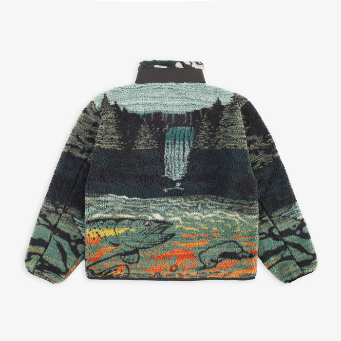 Pendleton Jacquard Sherpa Fleece - Salmon Falls Grey