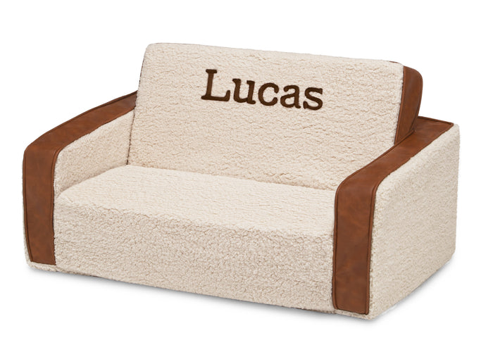 Cream Sherpa with Brown Leather (5047)
