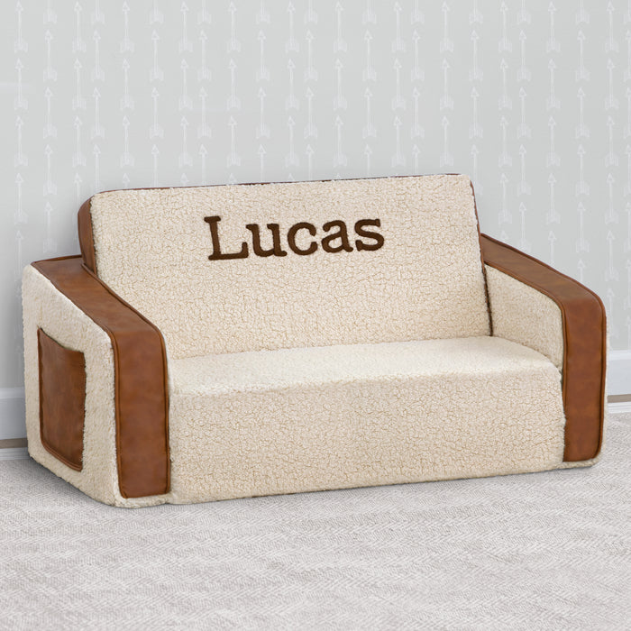 Cream Sherpa with Brown Leather (5047)