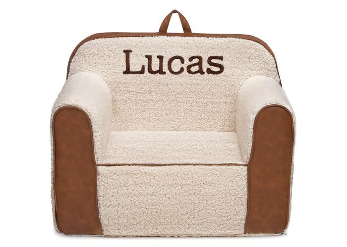 Cream Sherpa with Brown Leather (5047)