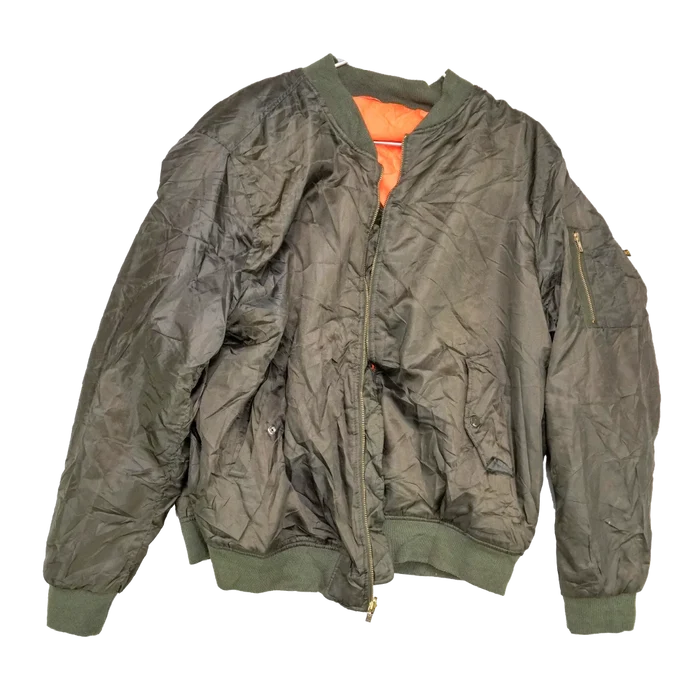 Phat Farm Olive MA-1 Flight Jacket - 3XLarge - Army & Outdoors - Flight Jackets
