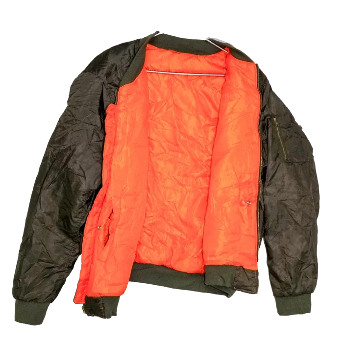 Phat Farm Olive MA-1 Flight Jacket - 3XLarge - Army & Outdoors - Flight Jackets