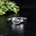 Phenakite Ring 4mm 0.37 ct Size 9 - InnerVision Crystals
