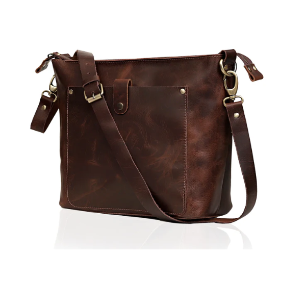 Phoenix Buffalo Leather Tote - Brown