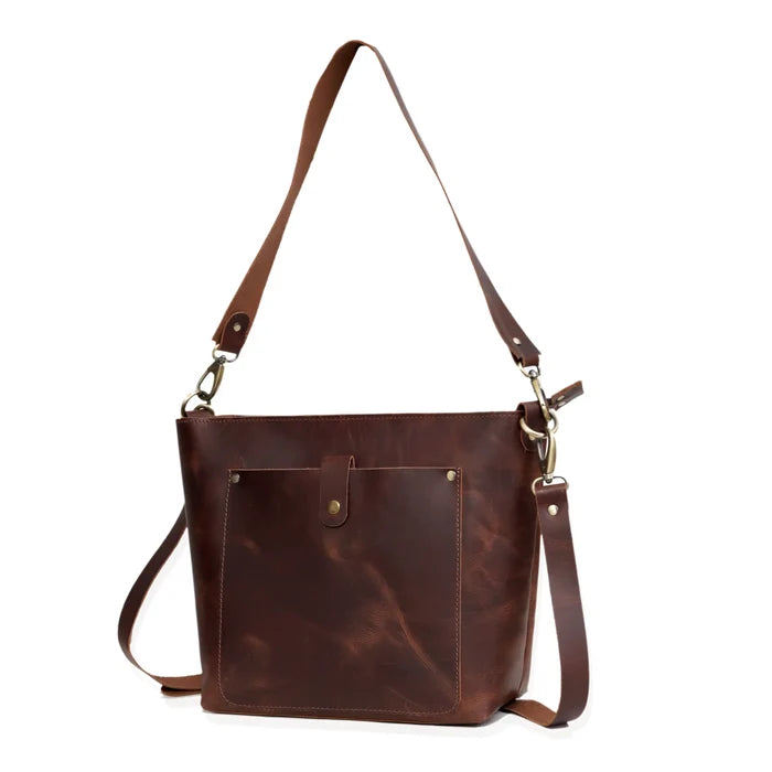 Phoenix Buffalo Leather Tote - Brown