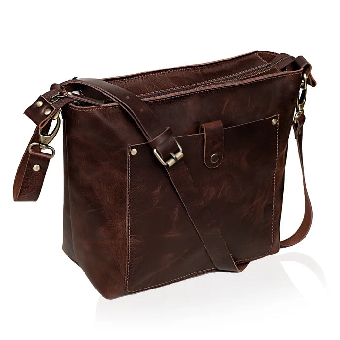 Phoenix Buffalo Leather Tote - Brown