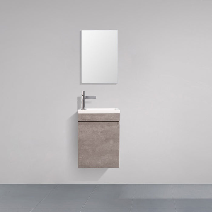 Piccolo 400 Grey Ash Wall Hung Vanity By Indulge® - Acqua Bathrooms