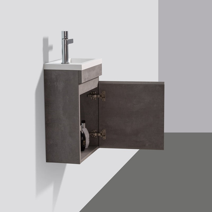 Piccolo 400 Grey Ash Wall Hung Vanity By Indulge® - Acqua Bathrooms
