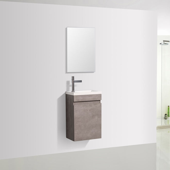 Piccolo 400 Grey Ash Wall Hung Vanity By Indulge® - Acqua Bathrooms