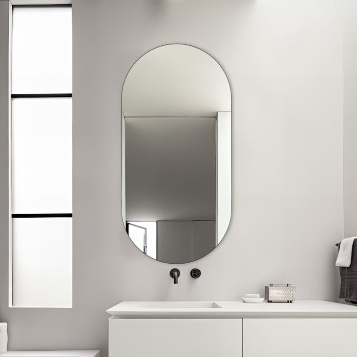Pill Oval 450 x 900 Polished Edge Mirror - Acqua Bathrooms