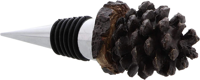 Pine Cone Polyresin Wine Bottle Stopper