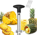 Pineapple Corer and Slicer with 4 Forks, Stainless Steel with Plastic Handle, Home Kitchen Use