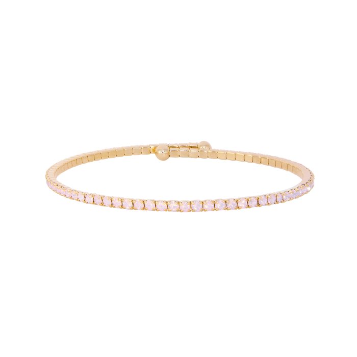 Pink Opal Classic Crystal Bangle