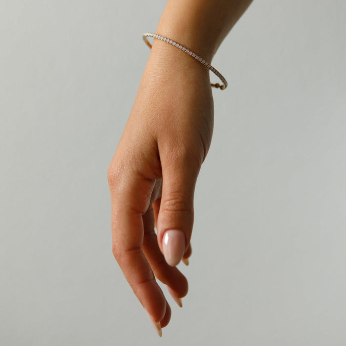 Pink Opal Classic Crystal Bangle