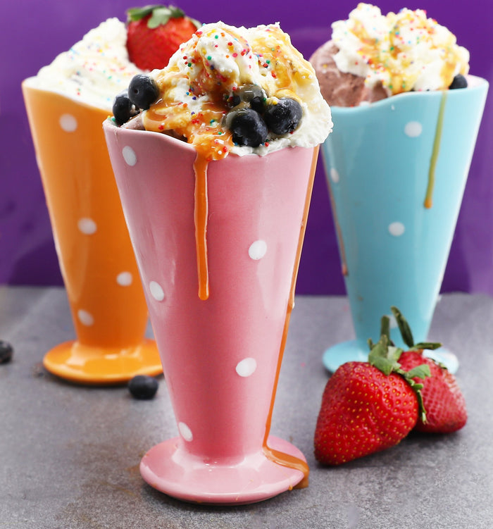 ceramic ice cream cup