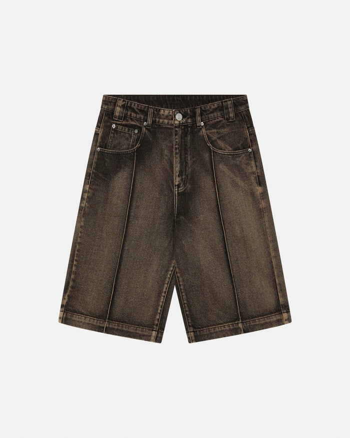 PINTUCK SHORTS BROWN - COLD CULTURE