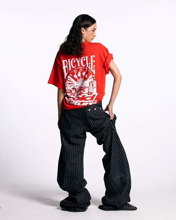 POKER BICYCLE TEE FIERY RED - COLD CULTURE #woman