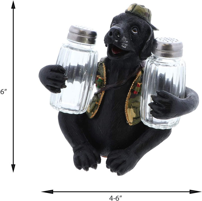 Polyresin Hunting Dog Salt and Pepper Holder
