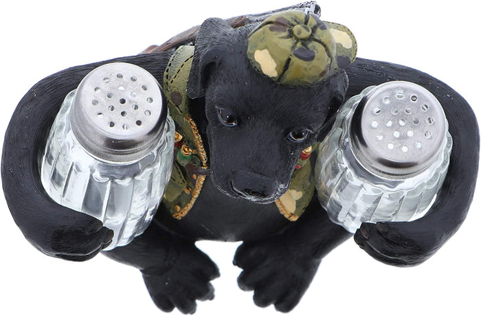 Polyresin Hunting Dog Salt and Pepper Holder