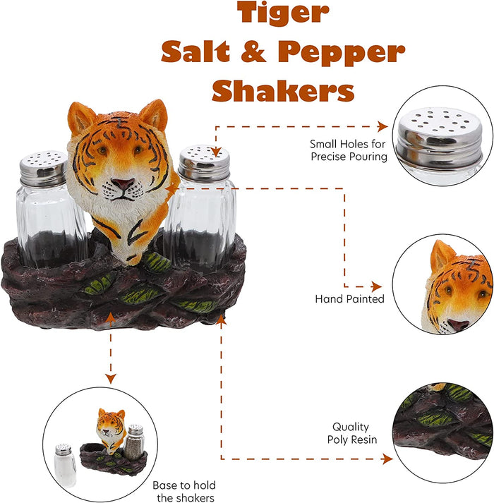 Polyresin Small Tiger Salt & Pepper Holder