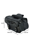 Premium Leather Saddlebags With Flames: Genuine naked cowhide leather
Dimensions: 14" x 6" x 10"
Zip off bag with heavy duty