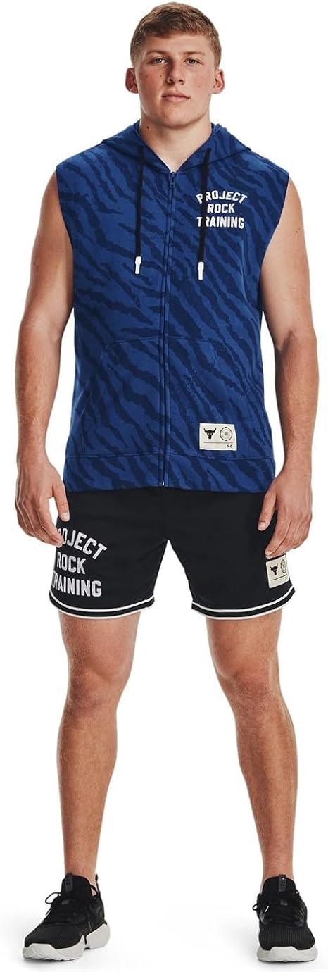 Project Rock Rival Fleece Printed Men's Sleeveless Full-Zip 1377444-471