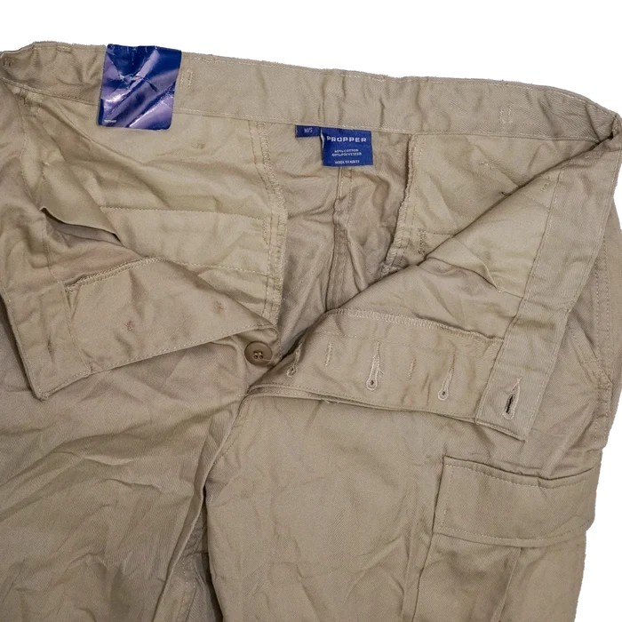 Propper Khaki BDU Trousers - Medium Short - Army & Outdoors - Combat Trousers
