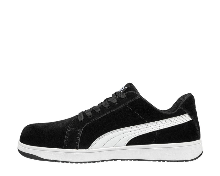 PUMA MENS ICONIC SUEDE BLACK LOW ASTM EH Safety Shoe #640015