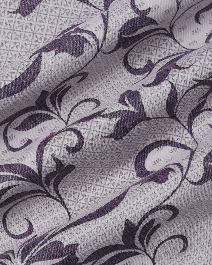 Purple Half Sleeve Printed Shirt - Lenard